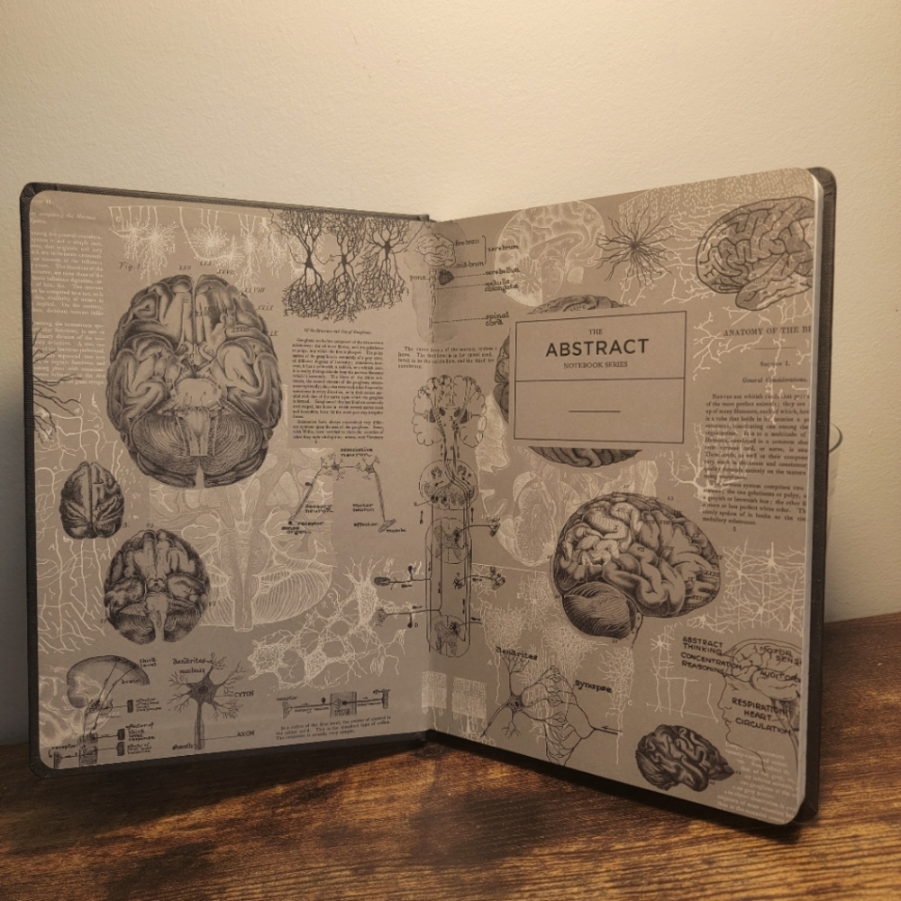 UNIQUE Brain Science A5 Hardcover Graphite Notebook
